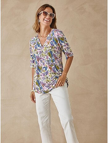 Tunique manches courtes en maille