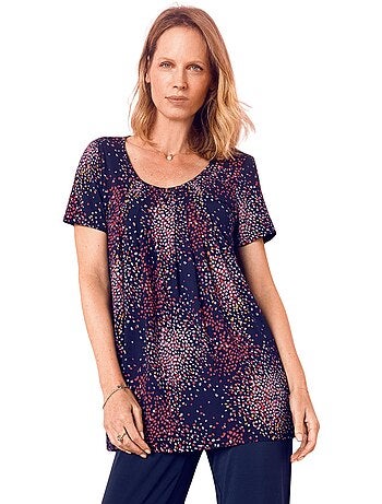 Tunique manches courtes en maille