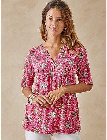 Tunique manches courtes en maille