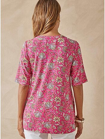 Tunique manches courtes en maille