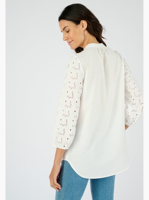 Tunique manches en broderie anglaise - Damart - Kiabi