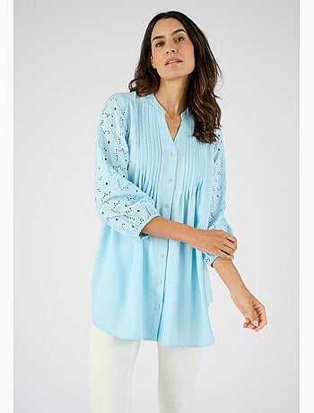 Tunique manches en broderie anglaise - Damart