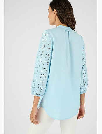 Tunique manches en broderie anglaise - Damart