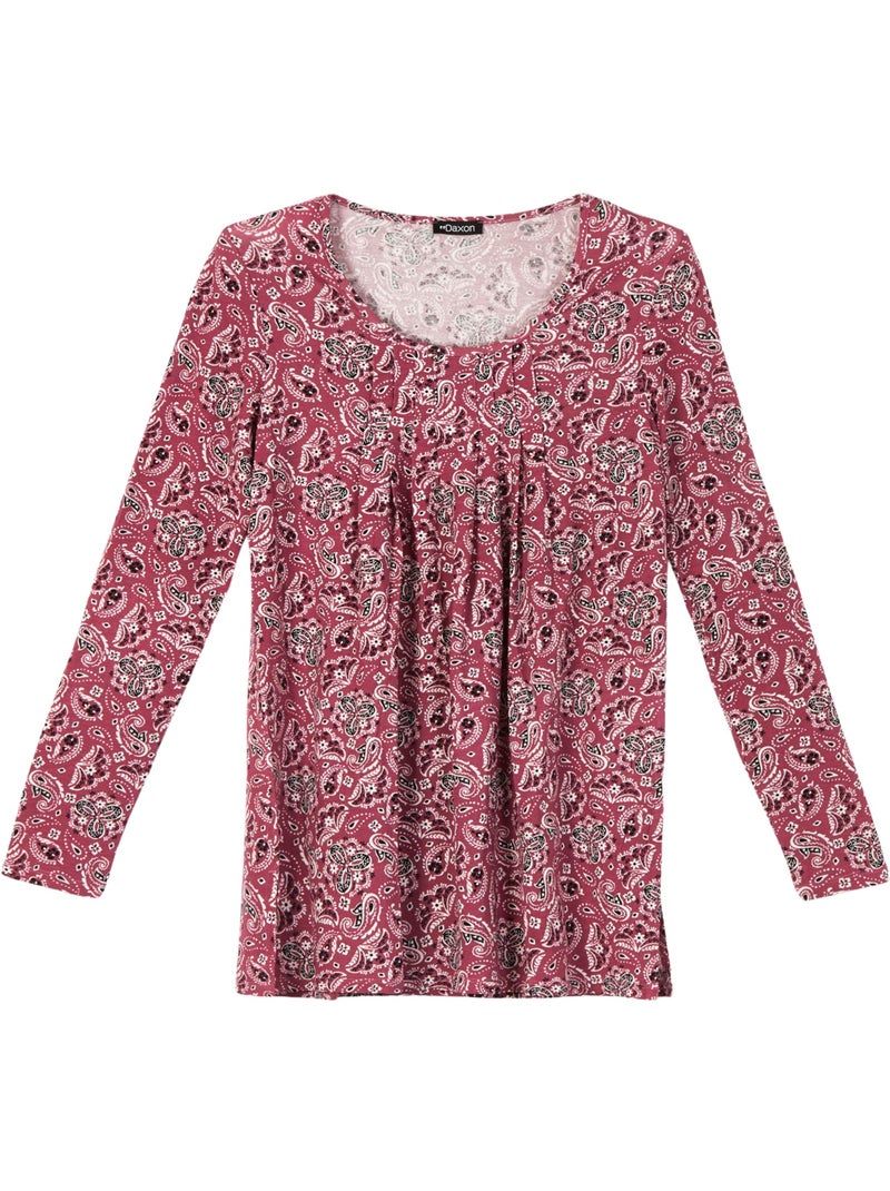 Tunique manches longues extensible - DAXON Bois de rose - Kiabi