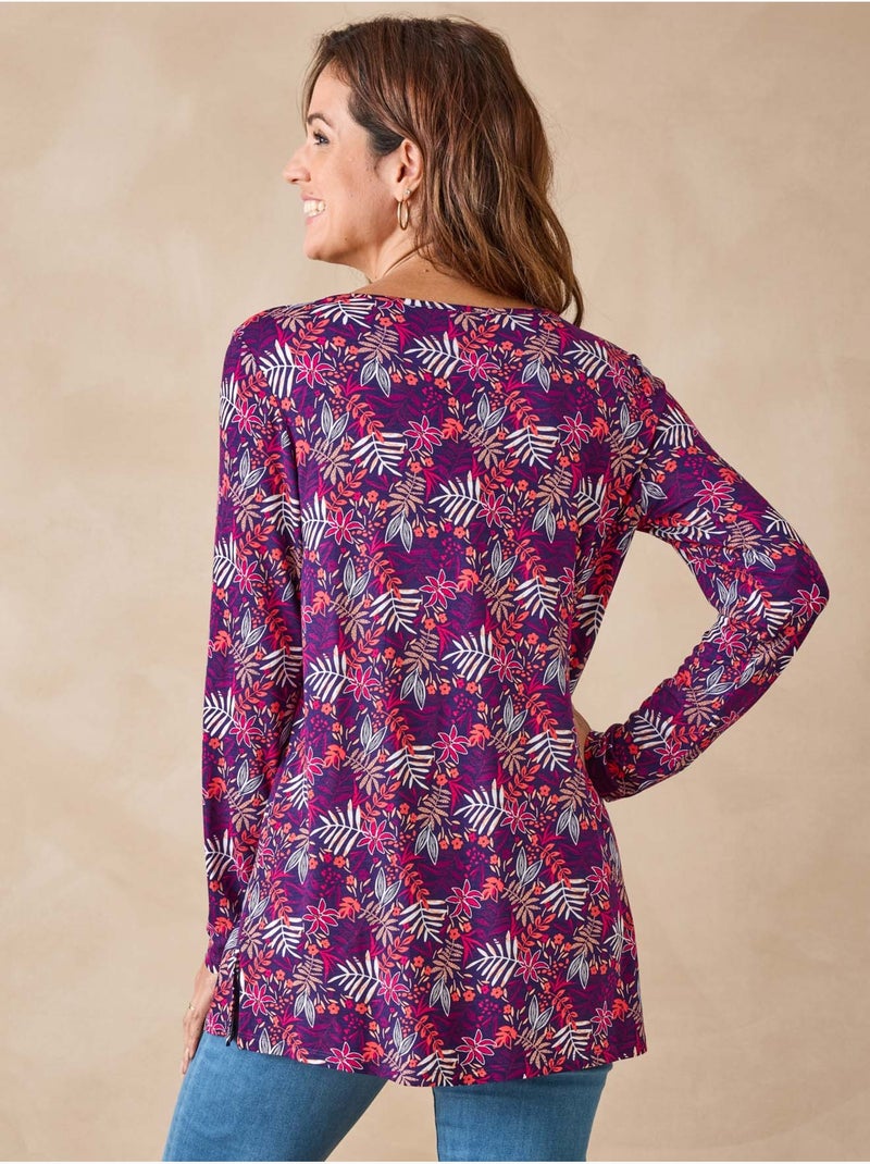 Tunique manches longues extensible - DAXON Rose fushia - Kiabi