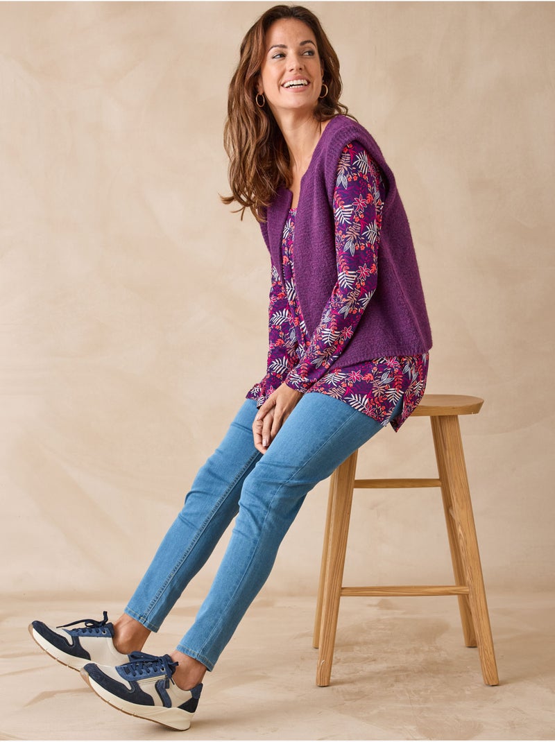 Tunique manches longues extensible - DAXON Rose fushia - Kiabi