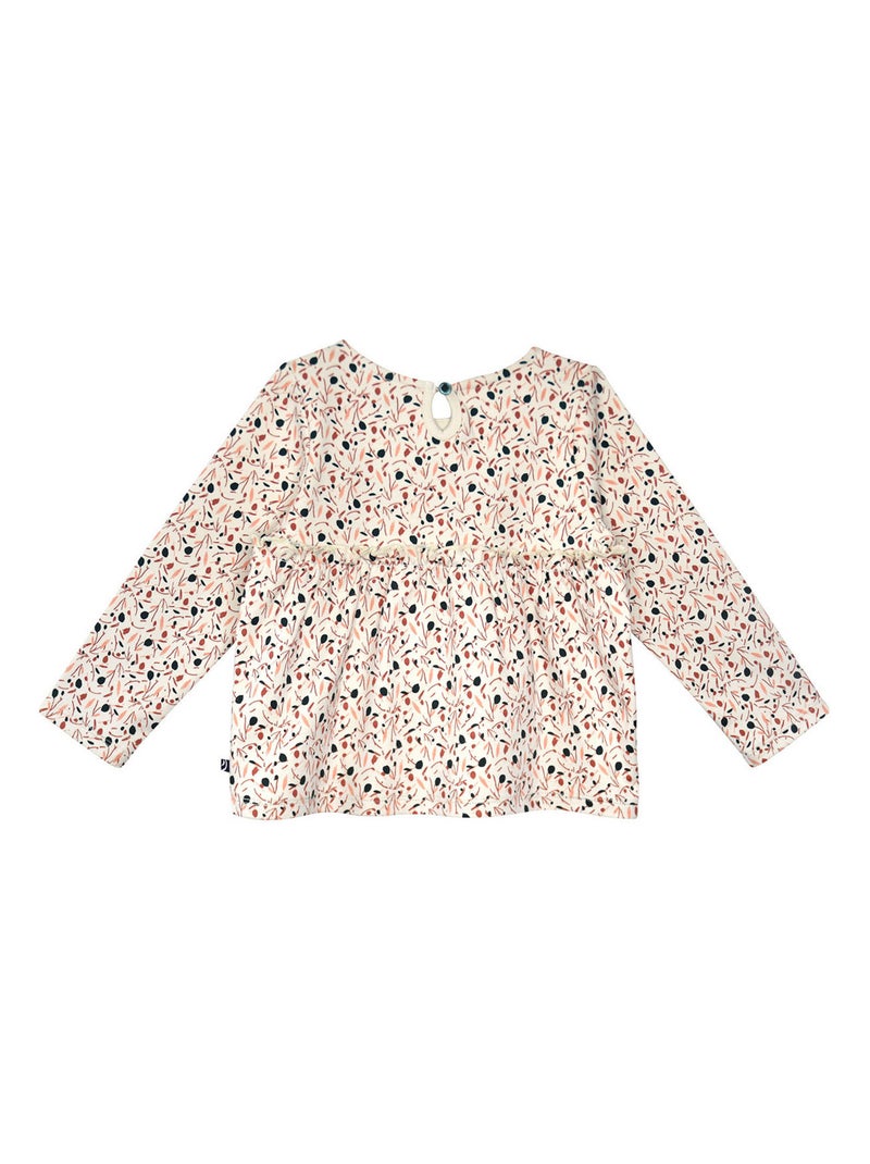 TUNIQUE MEREDITH INTERLOCK MANCHES LONGUES ENFANT Blanc - Kiabi