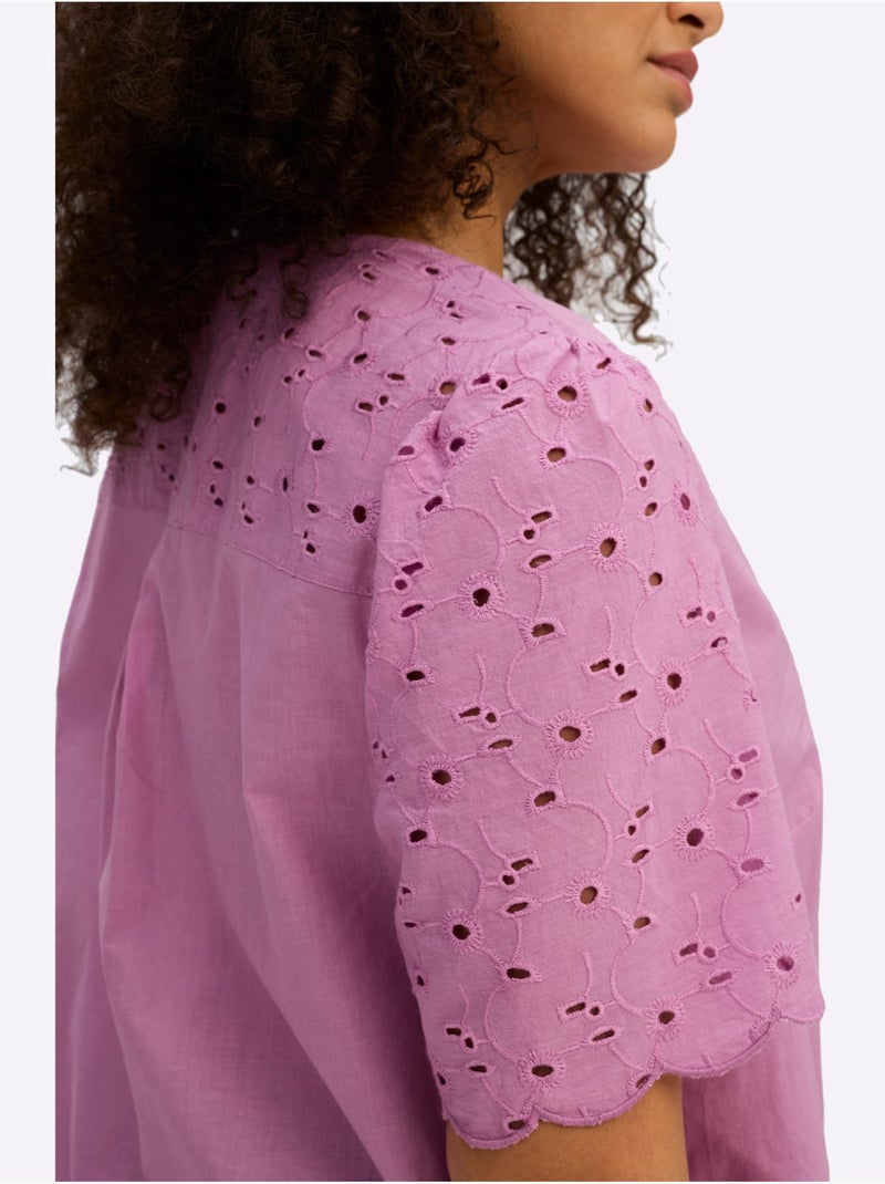 Tunique Motif Ajouré Délicat - Taille Standard - Sheego Rose - Kiabi