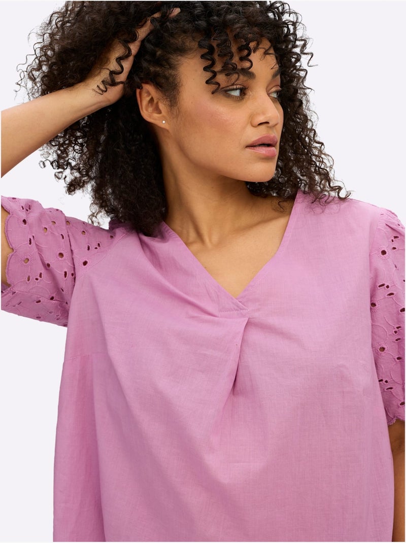 Tunique Motif Ajouré Délicat - Taille Standard - Sheego Rose - Kiabi