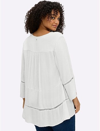 Tunique Motif Ajouré Légèrement Transparent - Taille Standard - Sheego