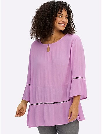 Tunique Motif Ajouré Légèrement Transparent - Taille Standard - Sheego