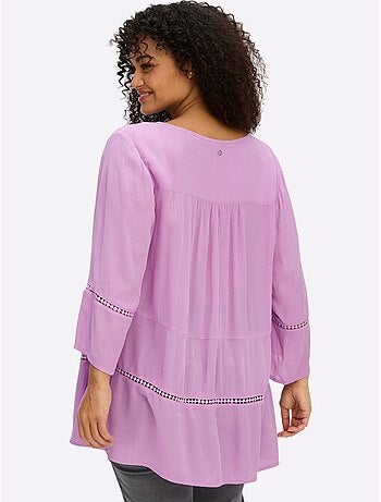 Tunique Motif Ajouré Légèrement Transparent - Taille Standard - Sheego
