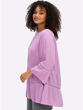 Tunique Motif Ajouré Légèrement Transparent - Taille Standard - Sheego