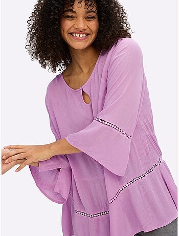 Tunique Motif Ajouré Légèrement Transparent - Taille Standard - Sheego