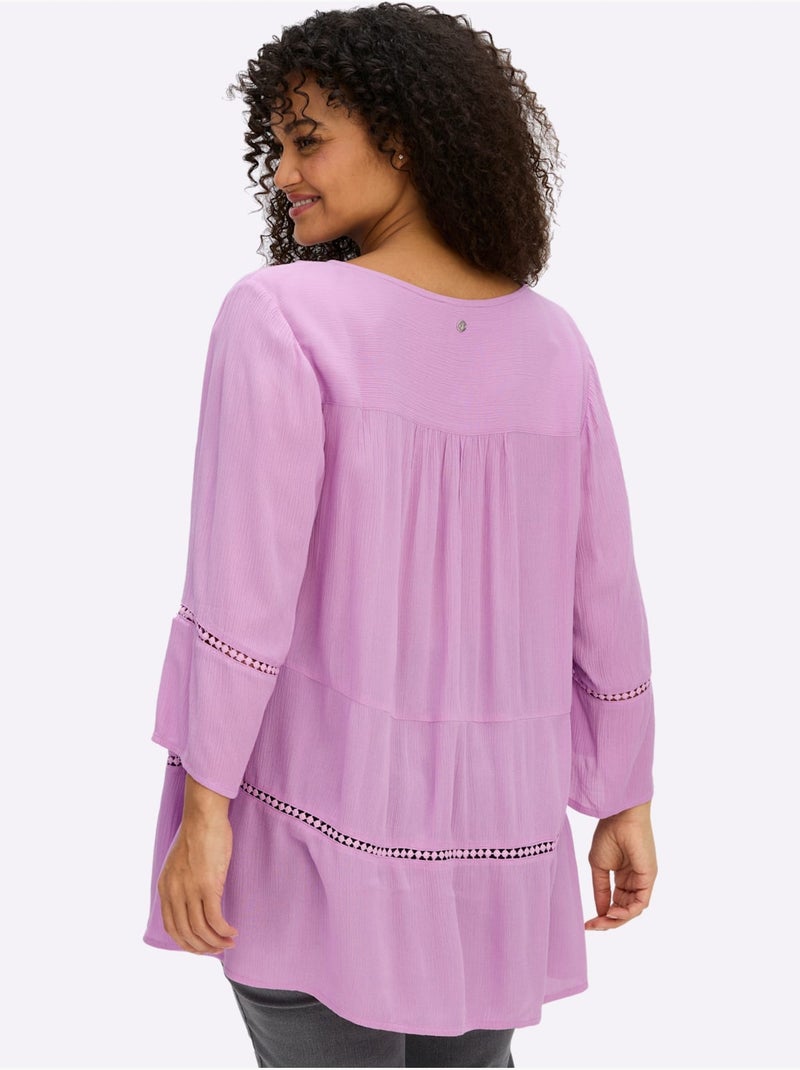 Tunique Motif Ajouré Légèrement Transparent - Taille Standard - Sheego Rose - Kiabi