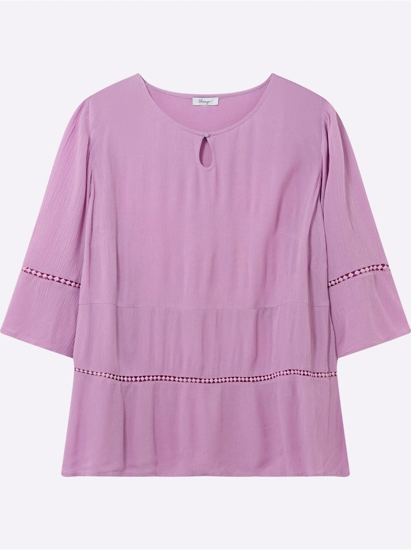 Tunique Motif Ajouré Légèrement Transparent - Taille Standard - Sheego Rose - Kiabi