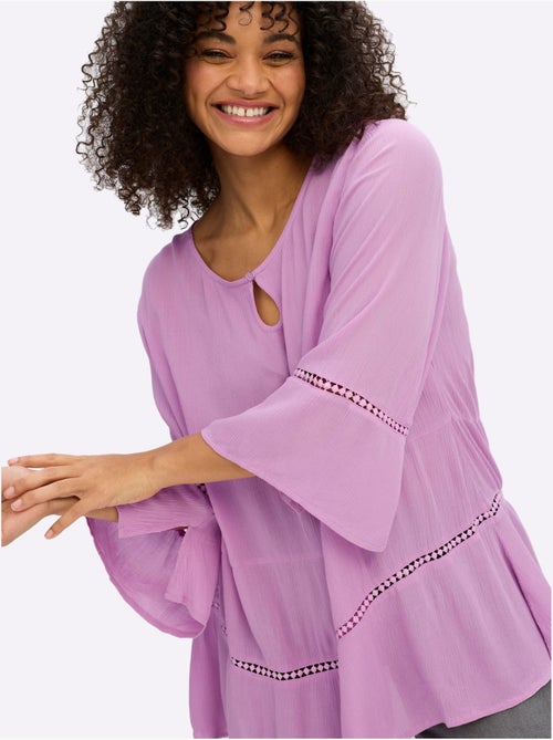 Tunique Motif Ajouré Légèrement Transparent - Taille Standard - Sheego - Kiabi
