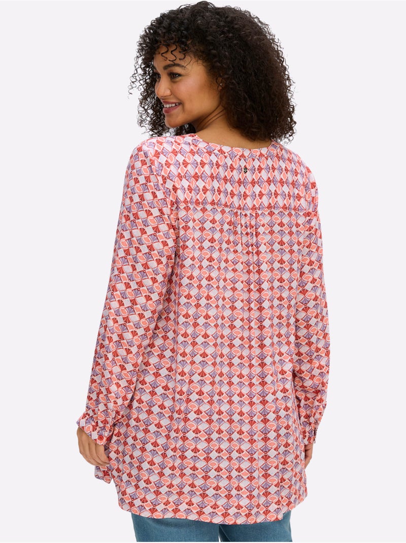 Tunique Motif Graphique - Taille Standard - Sheego Blanc - Kiabi