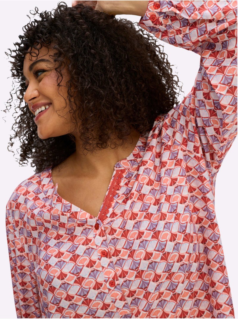 Tunique Motif Graphique - Taille Standard - Sheego Blanc - Kiabi
