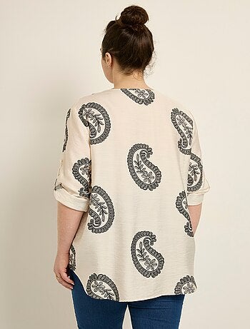 Tunique motifs ethniques, manches longues