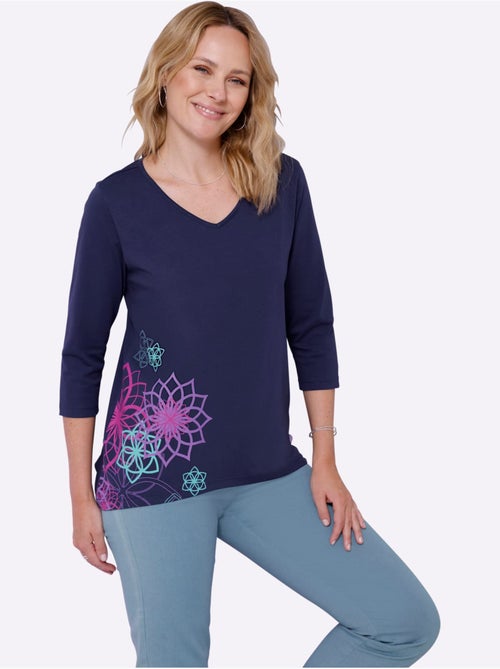Tunique ourlet en pointe - taille standard - moda vilona - Kiabi Tunique ourlet en pointe - taille standard - moda vilona - Kiabi