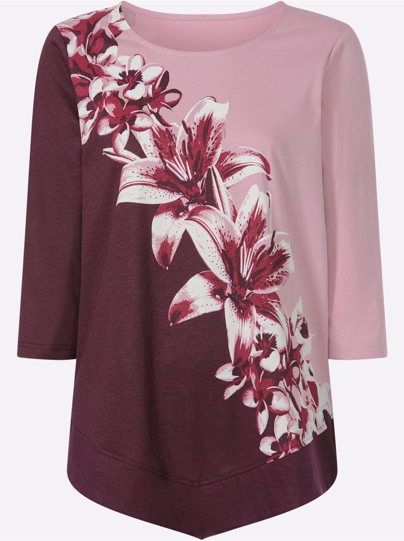 Tunique Ourlet En Pointe - Taille Standard - Moda Vilona Bordeaux - Kiabi