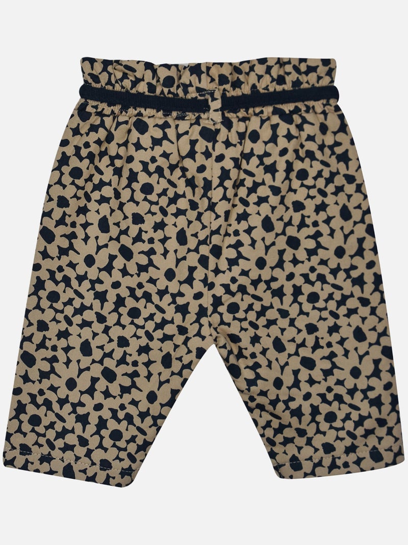 TUNIQUE + PANTALON + BANDEAU FLEURETTE Beige - Kiabi