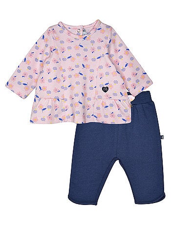 TUNIQUE PANTALON NAZIRA MOLLETON MANCHES LONGUES BEBE