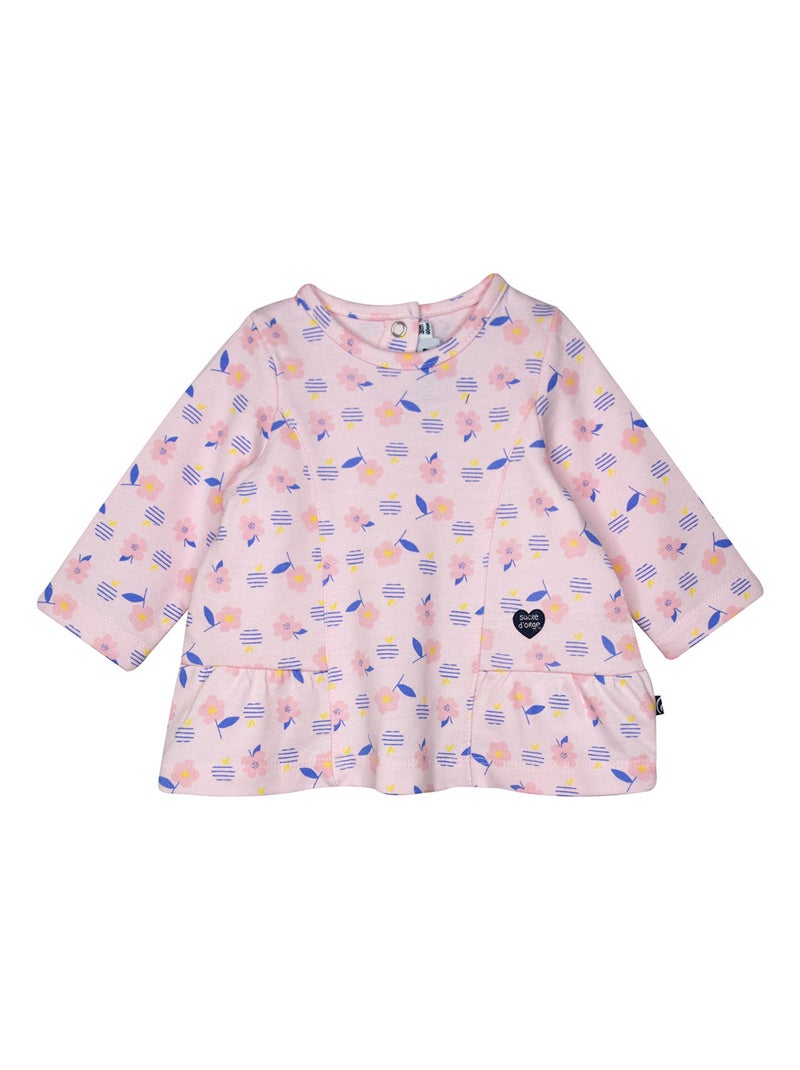 TUNIQUE PANTALON NAZIRA MOLLETON MANCHES LONGUES BEBE Blanc - Kiabi