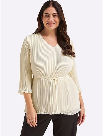 Tunique Qualité Plissée Tendance - Taille Standard - Sheego