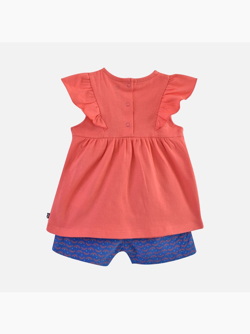 TUNIQUE SHORT ELIANE COURT BEBE Rose - Kiabi