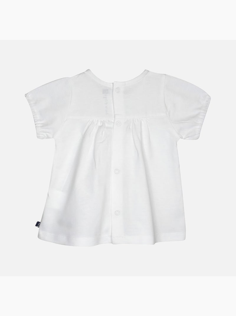 TUNIQUE SHORT GRITTIE BEBE Blanc - Kiabi