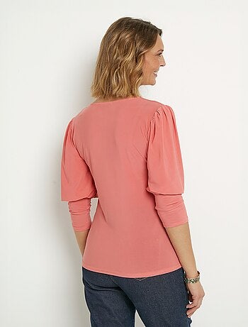Tunique stretch décolleté carré manches 3/4