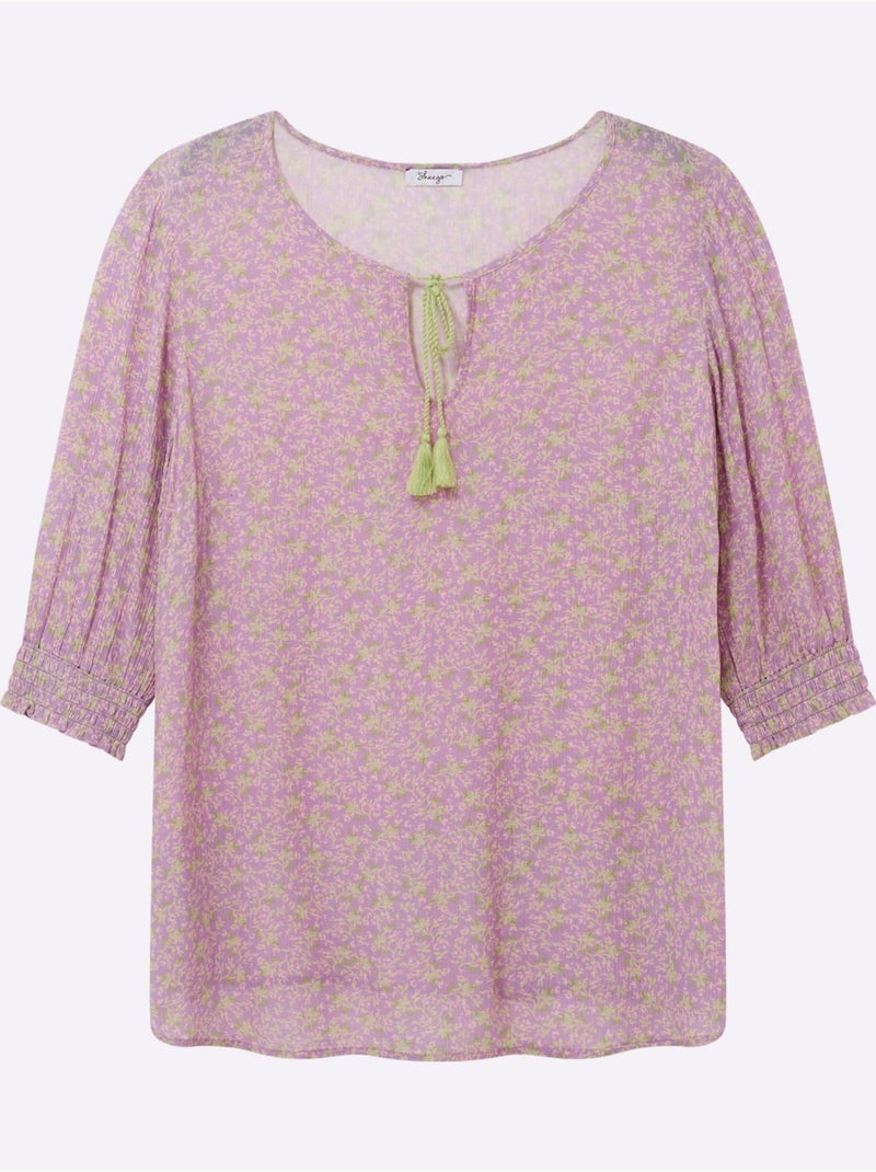 Tunique Viscose - Taille Standard - Sheego Blanc Vert clair - Kiabi