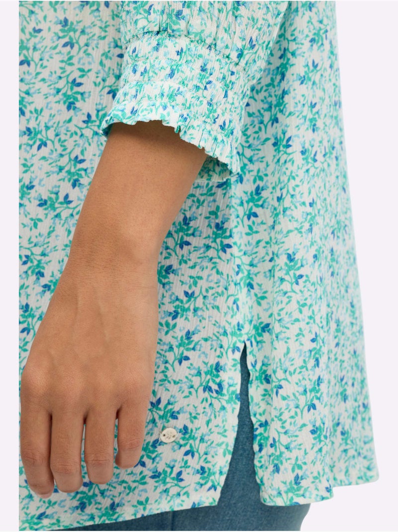 Tunique Viscose - Taille Standard - Sheego Bleu Ecru - Kiabi