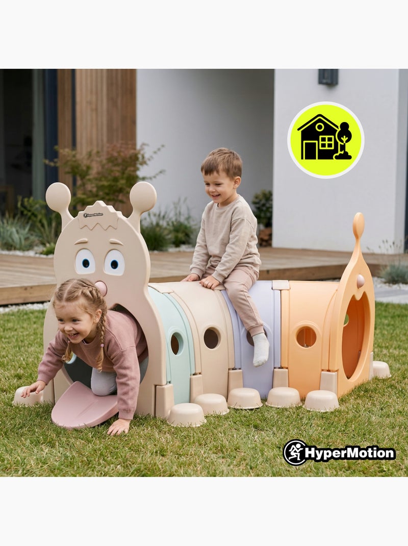 Tunnel de Jeu Modulable Chenille en PEHD et PP 4 Segments Dim 190x105 cm N/A - Kiabi