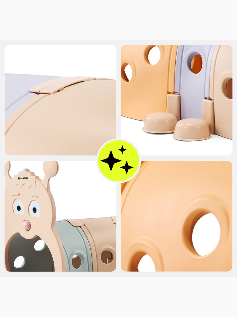 Tunnel de Jeu Modulable Chenille en PEHD et PP 4 Segments Dim 190x105 cm N/A - Kiabi