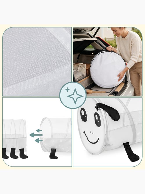 Tunnel de jeu pop-up chenille pliable 180 cm mam252 mamabrum - Kiabi