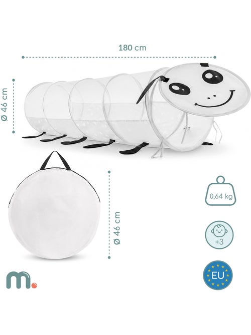 Tunnel de jeu pop-up chenille pliable 180 cm mam252 mamabrum - Kiabi