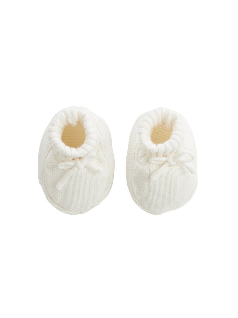 Turban bébé et chaussons en tricot Hello Baby Ecru - Kiabi