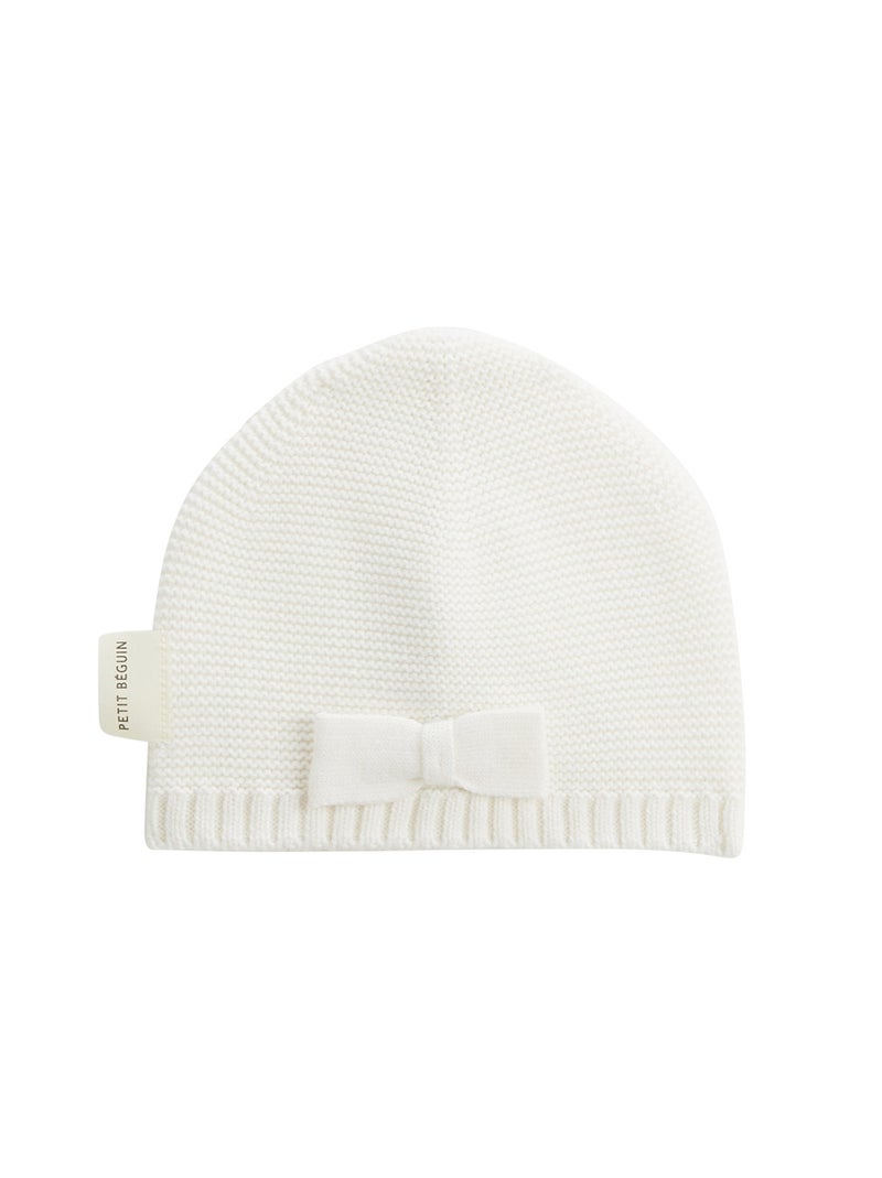 Turban bébé et chaussons en tricot Hello Baby Ecru - Kiabi