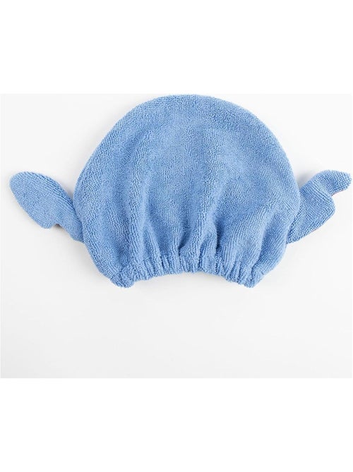 Turban cheveux enfant Stitch microfibre bleu : séchage rapide - Kiabi