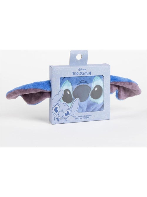 Turban cheveux enfant Stitch microfibre bleu : séchage rapide - Kiabi