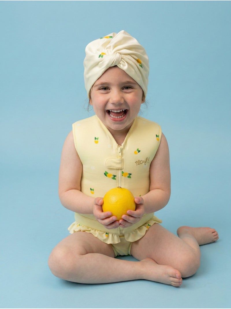 Turban de bain Anti-UV Fille Agrume Jaune citron - Kiabi