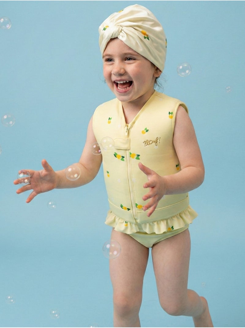 Turban de bain Anti-UV Fille Agrume Jaune citron - Kiabi