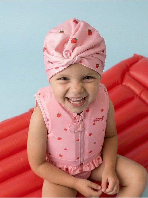 Turban de bain Anti-UV Fille Fraise - Kiabi