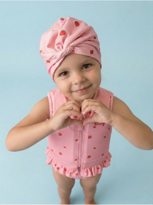 Turban de bain Anti-UV Fille Fraise - Kiabi