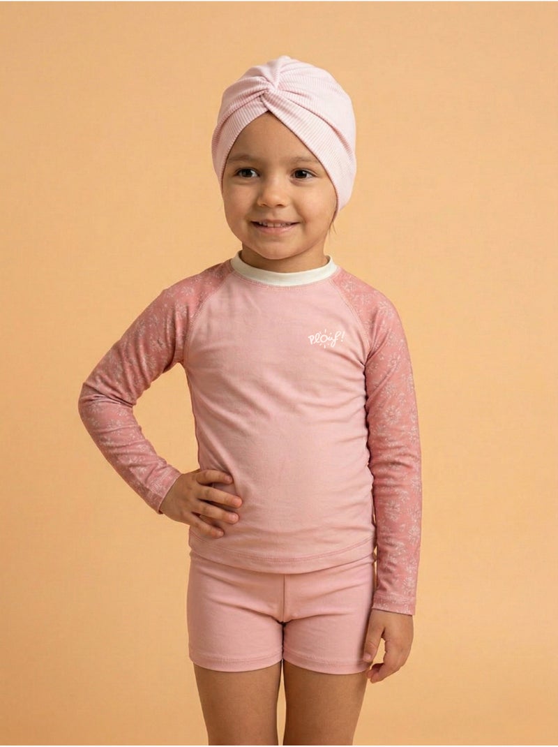 Turban de bain Anti-UV Fille Rayé Bleu Rose Bleu - Kiabi
