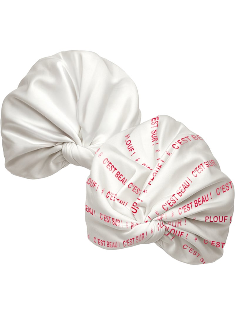 Turban de bain réversible Anti-UV Fille Butterfly Blanc Rouge - Kiabi