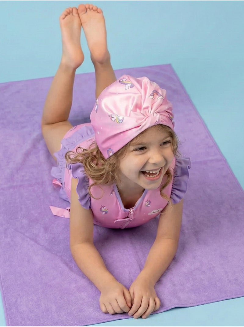 Turban de bain réversible Anti-UV Fille Celeste Violet - Kiabi
